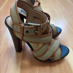 Canvas platform shoes